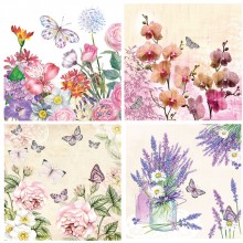 Botanical cream 20pcs Pack of Decoupage Tissue Papers By Get Inspired 4designs, 5each