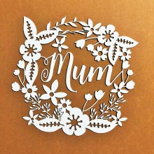 Mum Floral Intricate Chippies By Get Inspired - 11cms x 11cms