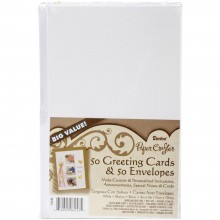 Heavyweight White A2 Cards With Envelopes (4.375"X5.75") 50/Pkg