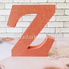 Z Jumbo Alphabet MDF 6inch x 6inchx1inch Thick and Strong DIY Raw Base By Get Inspired