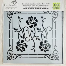 Tender Frame 8x8inch High Quality Stencils By Get Inspired Pk/1