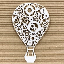 Cogs & Gears Hot Air Balloon Chippies By Get Inspired - 6"x4"