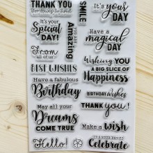 birthday blessing clear stamp by get inspired 16x11x3cm