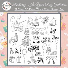 Happy Birthday To You Critters Stamp Set 27/Pk By Get Inspired