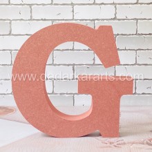 G Jumbo Alphabet MDF 6inch x 6.25inchx1inch Thick and Strong DIY Raw Base By Get Inspired