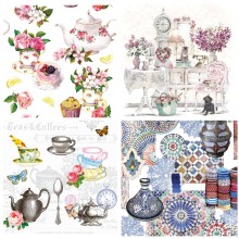 Medina Tea Sets 20pcs Pack of Decoupage Tissue Papers by Get Inspired 4designs, 5each