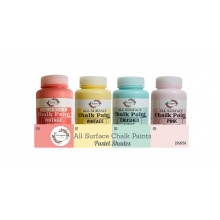 Pastel Shades Pack of 4 All surface Ultra Chalky Chalk Paints By Get Inspired 150ml each