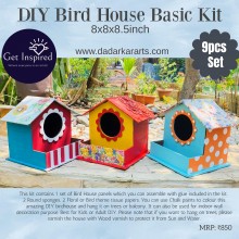 DIY Bird House Basic Kit 8x8x8.5inch For Real Birds By Get Inspired