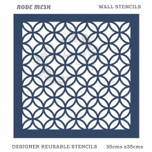 Node Mesh Home Decor Designer Reusable Stencil 35cmsx35cms