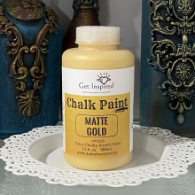 Matte Gold Super Matte Chalk Paint 384ml Jumbo Bottle by Get Inspired