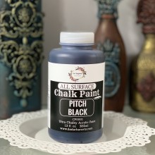 Pitch Black Super Matte Chalk Paint 384ml Jumbo Bottle by Get Inspired