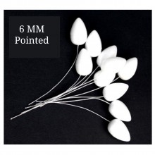Pointed Styrofoam Buds 6mm Pack of 100