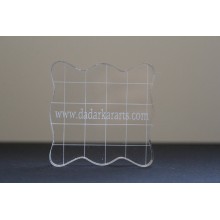 Stamping Acrylic Grid Square Block 5cmsx5cms
