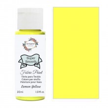 Super Smooth Fabric Paint- Lemon Yellow 30ml