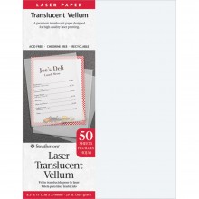 Vellum 8.5"X11" 50 Sheets Strathmore Laser Translucent