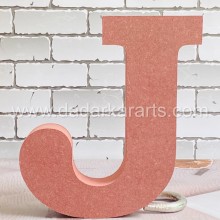 J Jumbo Alphabet MDF 6inch x 5.5inchx1inch Thick and Strong DIY Raw Base By Get Inspired