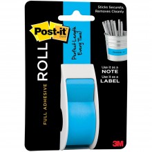 Mediterranean Blue Post-It Full Adhesive Roll 1"X400"