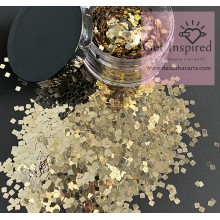 Super Shiny Sand Gold square glitter chunks 3x3mm size heat resistant glitter for Resin , DIY art & Craft 30gms Jar