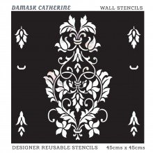 Damask Catherine Home Decor Designer Reusable Stencil 45cmsx45cms