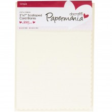 Cards With Envelopes Scalloped Cream 5"X7" 12/Pkg By Papermania