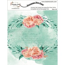 Watercolor Rose Rice Paper A4 By Get Inspired