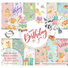Happy Birthday To You 6x6 Dual Side Patterned Paper Pack By Get Inspired