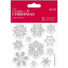 Snowflakes Clear Stamps Papermania Create Christmas Clear Stamps 4"X4"