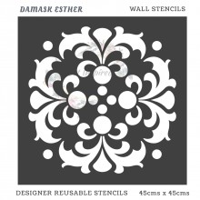 Damask Esther Home Decor Designer Reusable Stencil 45cmsx45cms