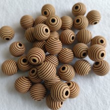 50 pcs Wood Beads Hole Diameter 6MM Bead Jewelry Making Brown Round Craft Macrame pack of 50(Brown skin colour)