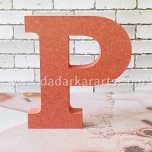 P Jumbo Alphabet MDF 6inch x 5.25inchx1inch Thick and Strong DIY Raw Base By Get Inspired