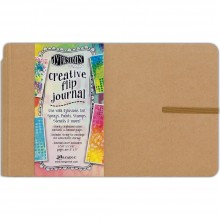Dyan Reaveley's Dylusions Creative Flip Journal Kraft 8.5"X5.5"