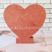 Heart Shape Jumbo MDF 6inch x 6.25inchx1inch Thick and Strong DIY Raw Base By Get Inspired