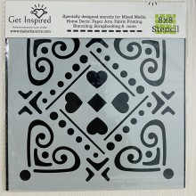 Spades and Corner 8x8inch High Quality Stencils By Get Inspired Pk/1