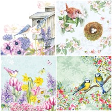 Watching Nest Tissues 20pcs Pack of Decoupage Tissue Papers by Get Inspired 4designs, 5each