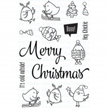 Clear Stamps Merry Christmas Chickie By Your Next Stamp 4"X6"