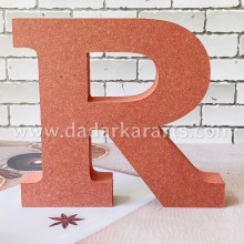 R Jumbo Alphabet MDF 6inch x 6.25inchx1inch Thick and Strong DIY Raw Base By Get Inspired