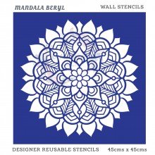 Mandala Beryl Home Decor Designer Reusable Stencil 45cmsx45cms