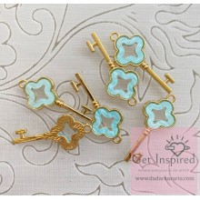 Key metal charms for jewelry making and DIY jewellery 1inch Pack of 6 by Get Inspired