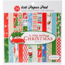 Double-Sided Paper Pad A Very Merry Christmas 6x6" 24/Pkg By Carta Bella