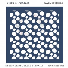Tiles of Pebbles Home Decor Designer Reusable Stencil 35cmsx35cms