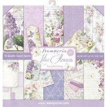 Stamperia Double-Sided Paper Pad 12"X12" 10/Pkg Lilac Flowers 10 Designs/1 Each