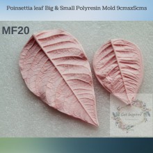 Poinsettia leaf Big & Small Polyresin Mold 9cmsx5cms MF20