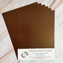 Tortilla Brown Pearlescent Cardstock 9"x12" Pack of 6 Sheets 250GSM