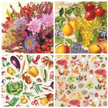 Autumn Pattern Tissues 20pcs Pack of Decoupage Tissue Papers By Get Inspired 4designs, 5each