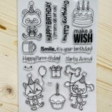happy birthday wishes clear stamp by get inspired 16x11x3cm