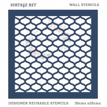 Vintage Net Home Decor Designer Reusable Stencil 35cmsx35cms