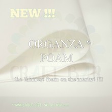 Organza Foamiran - White For Flower Making Pack of 5 Sheets
