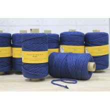 Macrame Cord 3mm 200 metres Twisted  Cotton Rope Macrame Spool - Rich Navy Blue