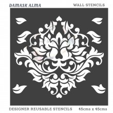 Damask Alma Home Decor Designer Reusable Stencil 45cmsx45cms