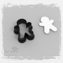 Gingerbread Boy Clay Cutters Set of 4 for Jewelry Making By Get Inspired